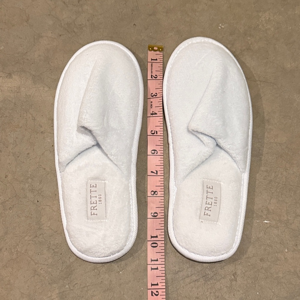 New! Frette 1860 Luxury Hotel Slippers - White - OS - St. Regis - Picture 2 of 6